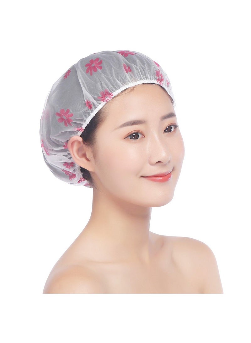 BAIG 12Pcs 28cm Waterproof Shower Cap Bathing Shower Cap For Women Men Thickened Disposable Shower Cap Anti-oil Smoke Hair Care Cap - Image 2