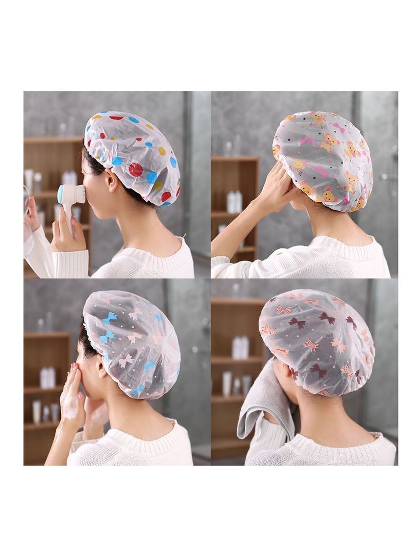 BAIG 12Pcs 28cm Waterproof Shower Cap Bathing Shower Cap For Women Men Thickened Disposable Shower Cap Anti-oil Smoke Hair Care Cap - Image 4