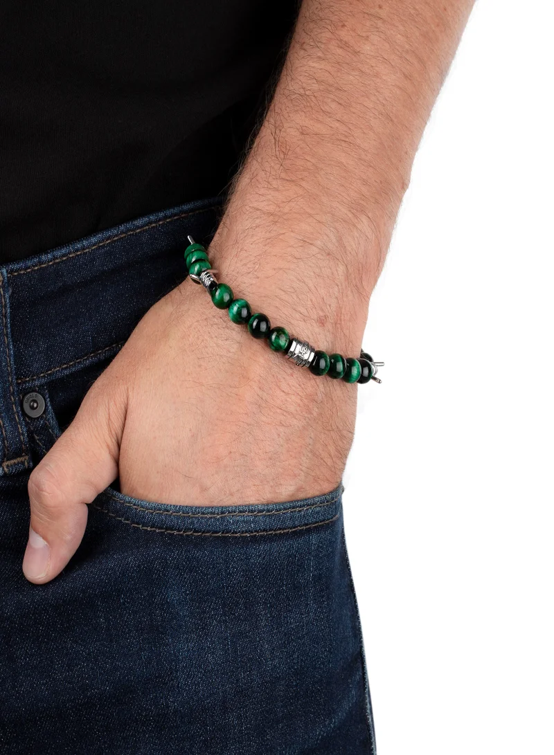 بوليس Beaded Green Bracelet for Men