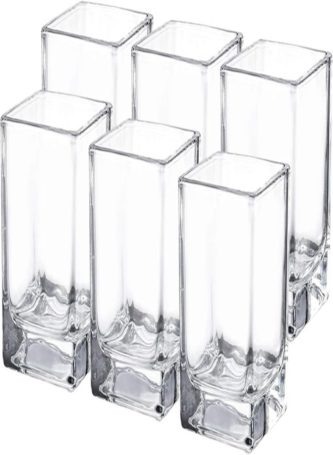 AKDC Square Glass Cube Vase And Candle Holder 2.5" Set Of 6 (6Pcs Pack, 2.5 Inch) - Image 3