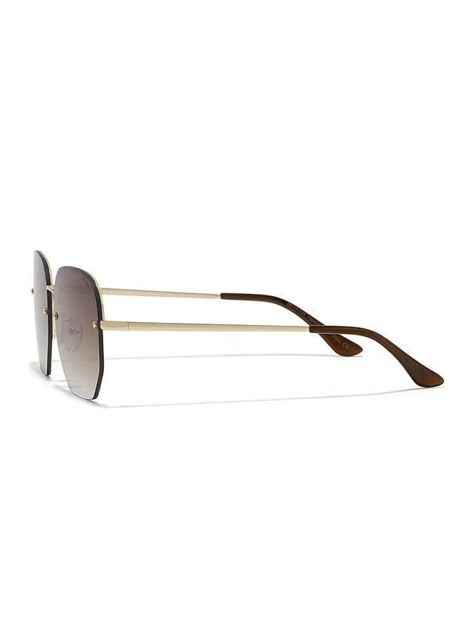 Blackout BlackOut NINA II,Unisex Sunglasses, Hexagon Sunglasses, UV Protection: UV400 (Gold,Brown)