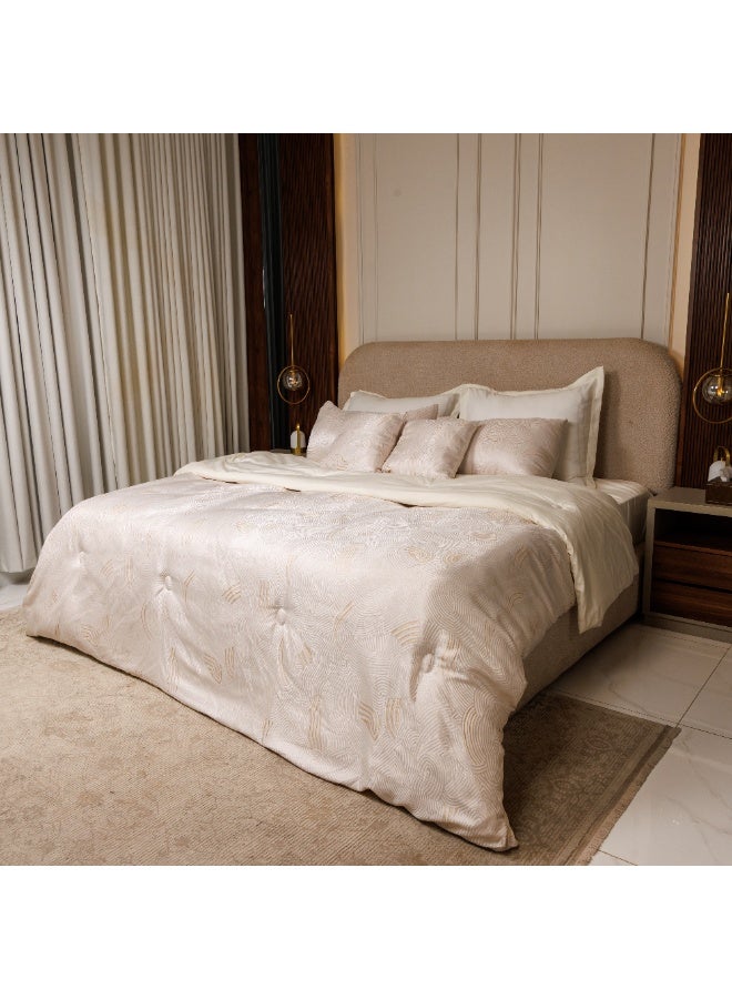 FoamZone Jacquard Microfiber Comforter, 10 PCs Single Size 260x170 cm - Image 1