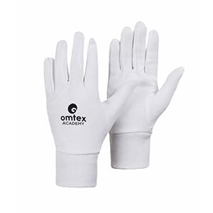 omtex Cricket Batting and Wicket Keeping Inners Gloves White Washable and Reusable, Highly Absorbent, Durable Cotton Fabric - Academy - Image 1