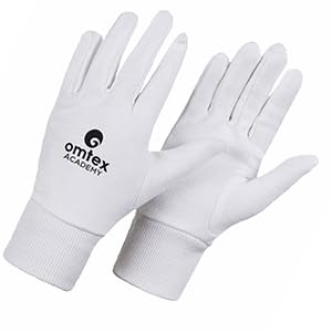 omtex Cricket Batting and Wicket Keeping Inners Gloves White Washable and Reusable, Highly Absorbent, Durable Cotton Fabric - Academy - Image 2
