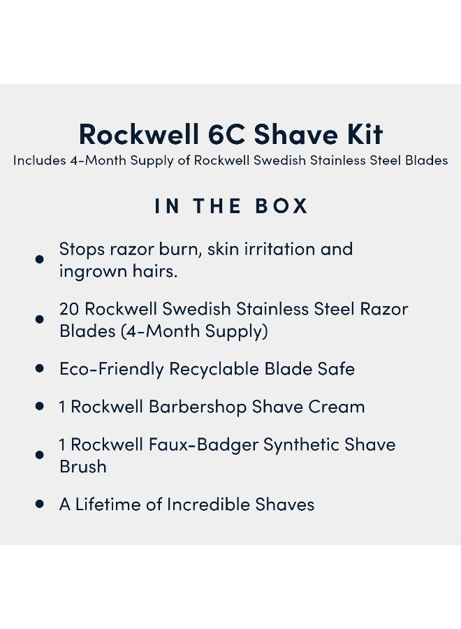 rockwell razors 6C Shave Kit, White Chrome - Image 2