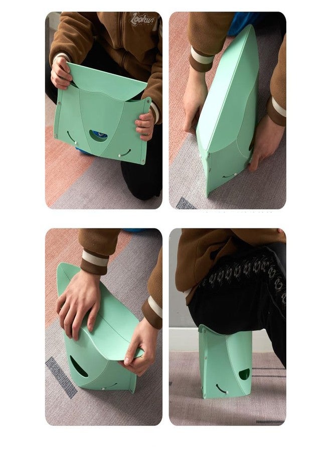 Swpato Folding Portable Camping Hiking Stool with Handbag Function - Lightweight Collapsable Travel Chairs for BBQ, Library & Backpacking - Outdoor Ultralight Mini Step Stool Foldable(Light Bule Small) - Image 3