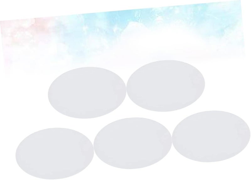 5pcs Oval Cotton Drawing Boards for Artists White Art Painting Panels Thick Boards for Oil Tempera for DIY Projects - Image 2