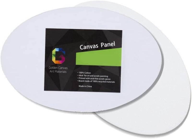5pcs Oval Cotton Drawing Boards for Artists White Art Painting Panels Thick Boards for Oil Tempera for DIY Projects - Image 3