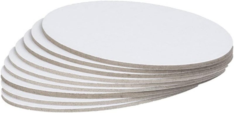 5pcs Oval Cotton Drawing Boards for Artists White Art Painting Panels Thick Boards for Oil Tempera for DIY Projects - Image 1