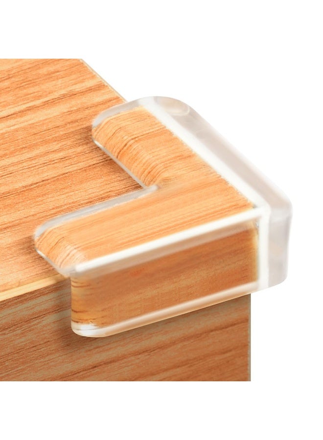 Gudui 32 حزمة واقيات زوايا لحماية الأطفال حواف أمان، واقي زوايا طاولة شفاف للأثاث، المكاتب، الكراسي، على شكل L - Image 1