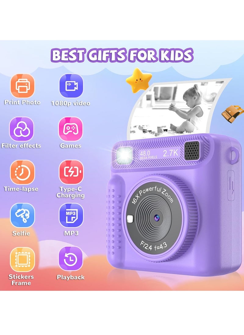 Generic Kids Camera Instant Print - HD Digital Video, 32GB SD Card, Portable Toy for Girls & Boys Age 3-12, Christmas Birthday Gifts  - Image 4