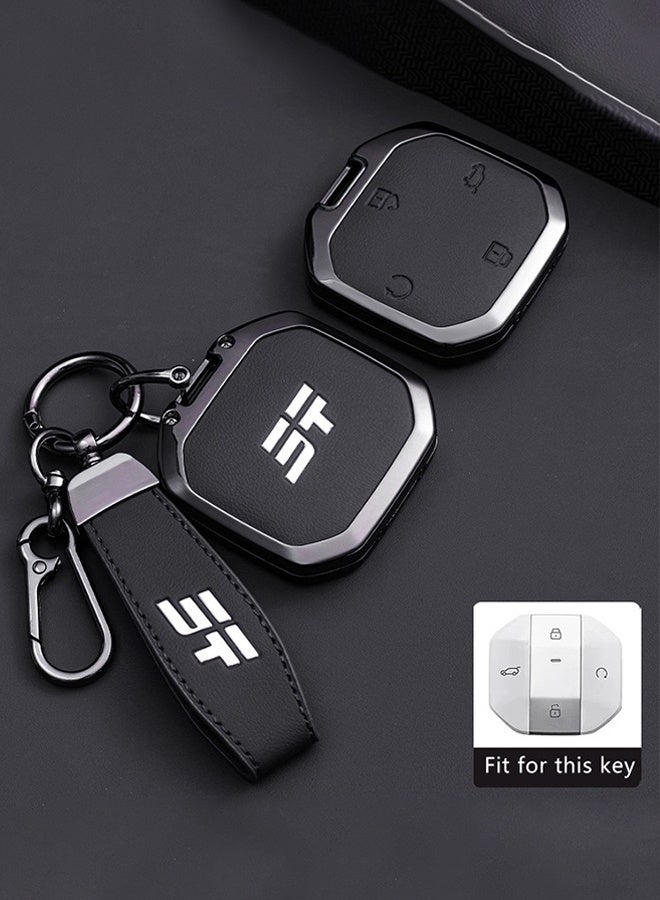 غطاء مفتاح سيارة من سبائك الزنك لسيارات Jetour Traveller T1 T2 2025+ 2026 و Freedom Freer، غطاء حماية لجهاز التحكم عن بعد، حامل سلسلة مفاتيح، ملحقات - Image 4