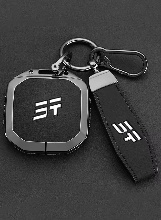 غطاء مفتاح سيارة من سبائك الزنك لسيارات Jetour Traveller T1 T2 2025+ 2026 و Freedom Freer، غطاء حماية لجهاز التحكم عن بعد، حامل سلسلة مفاتيح، ملحقات - Image 3