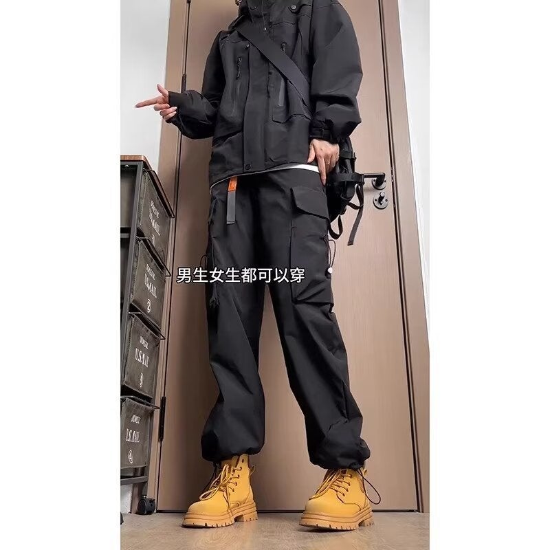 New American Vibe Pants High Street Ins Neutral Style Wearable Loose Ankle-Tied Hiphop Overalls Combat Pants - Image 4
