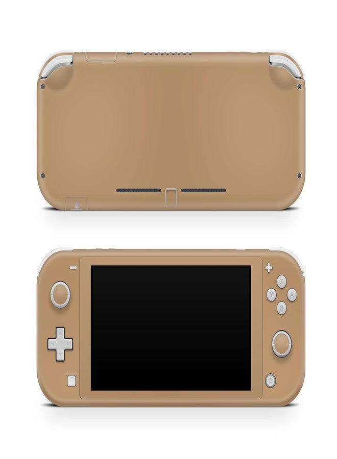 TACKY DESIGN Solid Color Brown, Cream and Beige Skin Compatible with Nintendo Switch lite Skin, Compatible with Switch lite Cover Vinyl 3m Decal Cute Full wrap Sticker (Brown) - Image 1