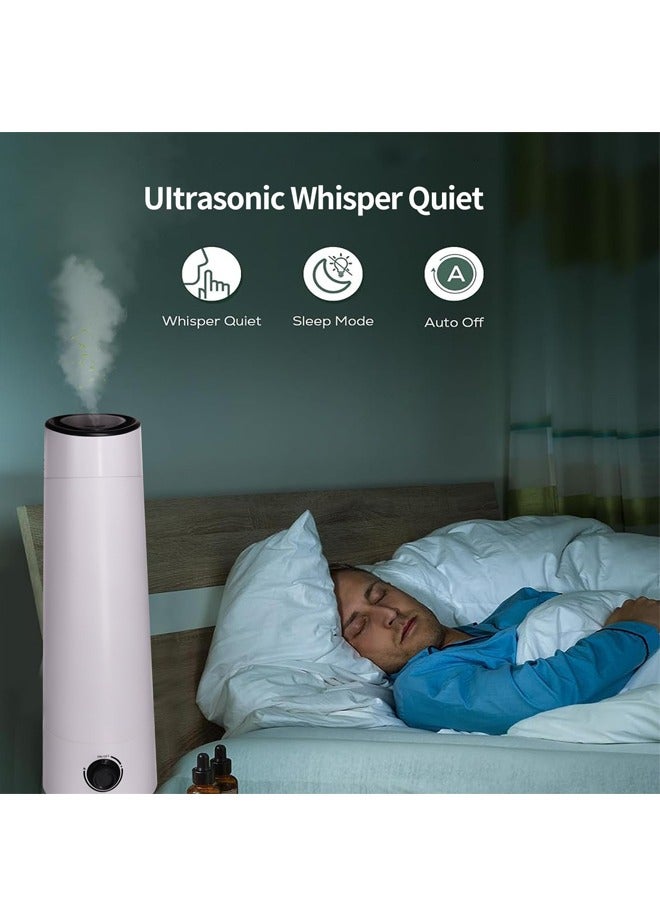 PADOM مرطبات الهواء من بادوم لغرف النوم، مرطبات ضباب بارد بالموجات فوق الصوتية بسعة 6 لتر للمنزل وغرفة الأطفال والنباتات، مرطب هواء هادئ مع تعبئة علوية تدوم حتى 30 ساعة، إيقاف تشغيل تلقائي، بدون فلتر (C) - Image 5