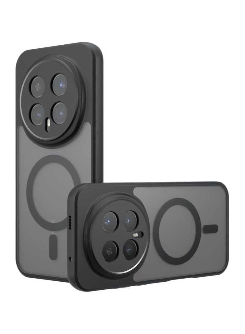 general Honor Magic 8 Pro Magnetic Case [Supports Wireless Charging] Matte semi-transparent black case Anti-yellowing airbag protection PC+TPU shockproof cover - Image 1