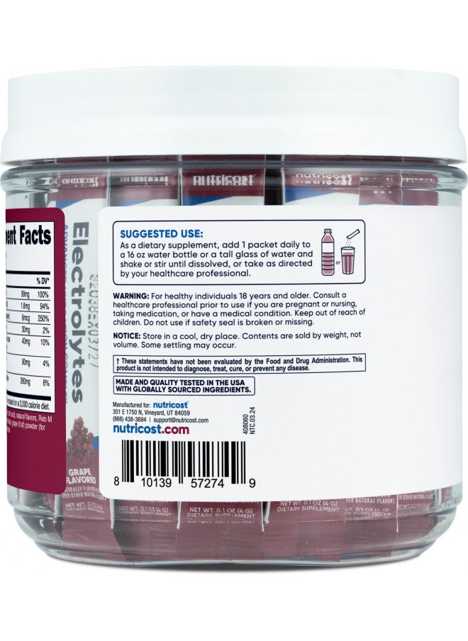 Nutricost - Nutricost Electrolytes Complex, Grape Flavored, 40 Stickpacks - Advanced Hydration Complex - Image 1