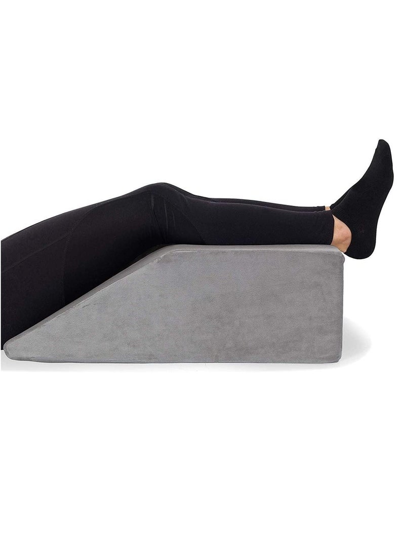 AllSett Health - Leg Elevation Pillow - Memory Foam Leg Elevating Pillow | Leg Rest Wedge - Leg Pillow Elevation Blood Circulation | Relieves and Recovers Foot & Ankle Injuries | Foot Elevation Pillows for Swelling - Image 1