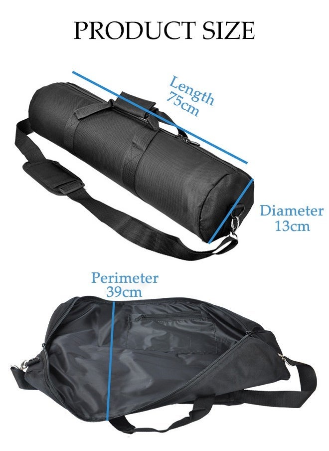 Arabest Tripod Carrying Bag with Shoulder Strap Wear Resistant Zipper Closure Portable Camera Accessory Cylinder Shape Lens Bag Protection Shockproof for Light Stands Boom Stand and Tripod  - Image 2