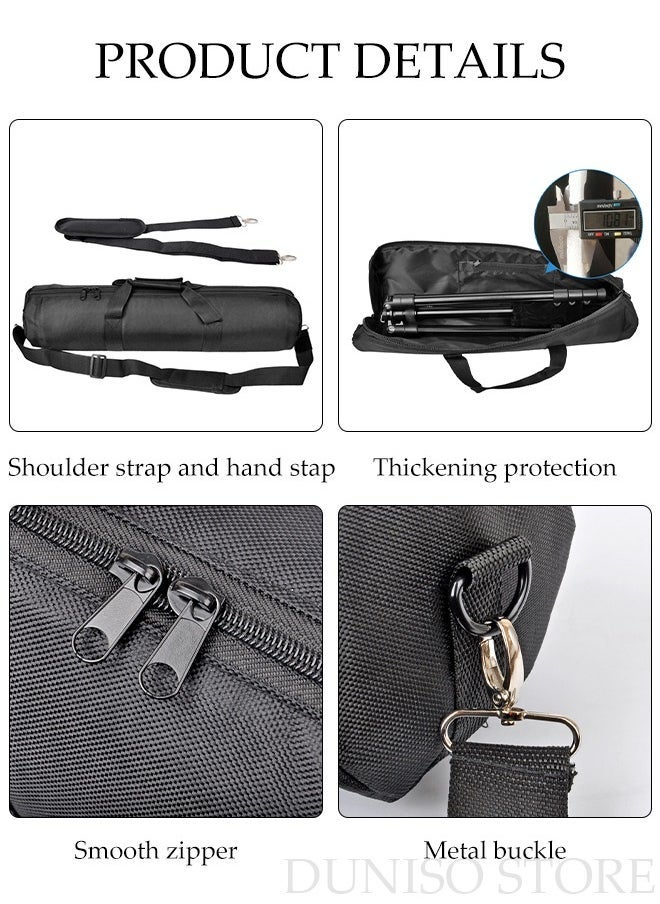 Arabest Tripod Carrying Bag with Shoulder Strap Wear Resistant Zipper Closure Portable Camera Accessory Cylinder Shape Lens Bag Protection Shockproof for Light Stands Boom Stand and Tripod  - Image 3