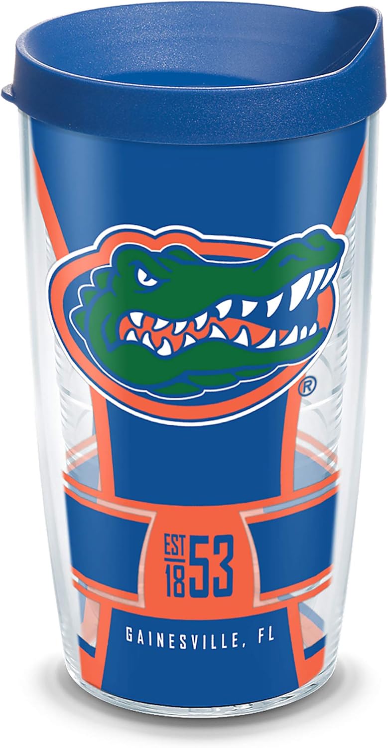 TERVIS Made in USA Double Walled University of Florida Gators Insulated Tumbler Cup Keeps Drinks Cold & Hot, 16oz Water Bottle, Spirit - Image 1