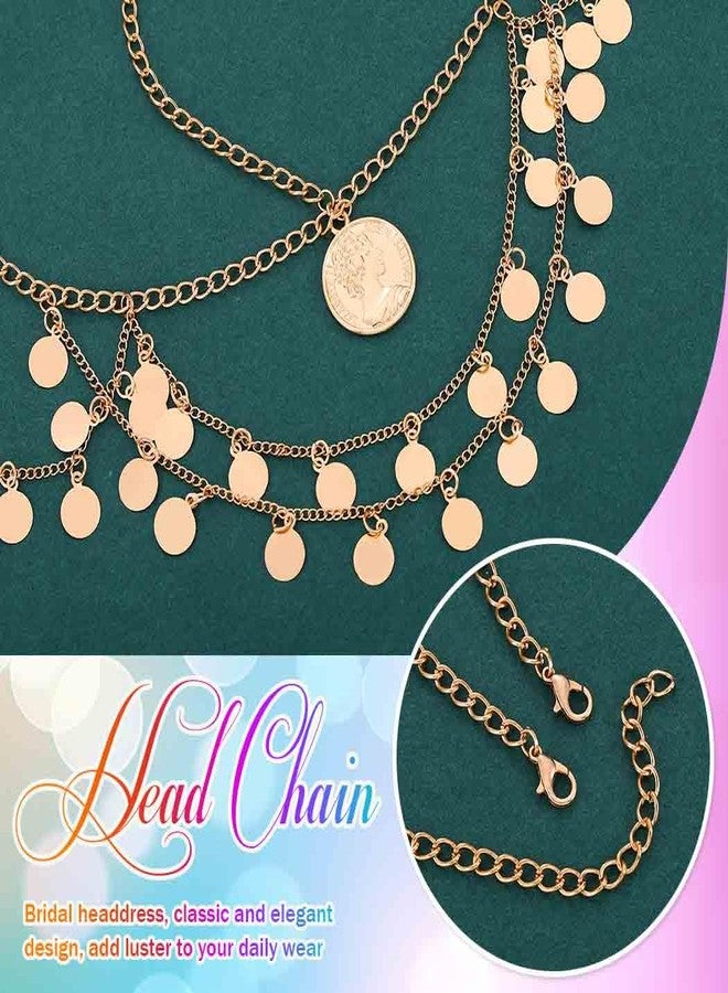 يان طوق رأس ذهبي مرصع بالترتر من يان، إكسسوارات شعر بوهيمية للنساء (ذهبي، مقاس واحد) - Image 4