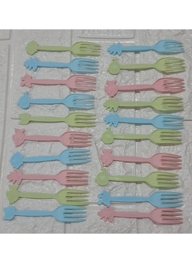 مجموعة شوك الفاكهة البلاستيكية للاستخدام مرة واحدة، شوك الكوكتيل، شوك السلطة والحلويات المحمولة، مستلزمات حفلات كعكة الجبن - Image 3