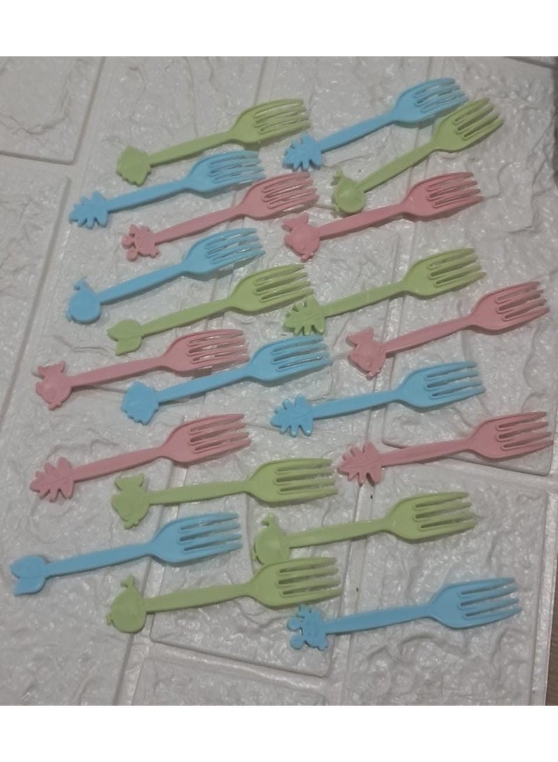 مجموعة شوك الفاكهة البلاستيكية للاستخدام مرة واحدة، شوك الكوكتيل، شوك السلطة والحلويات المحمولة، مستلزمات حفلات كعكة الجبن - Image 2