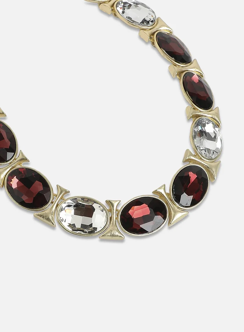 SOHI Enchanting Ember Collar Artificial Necklace Jewellery