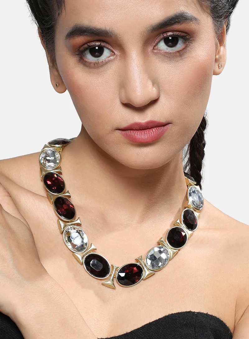 SOHI Enchanting Ember Collar Artificial Necklace Jewellery