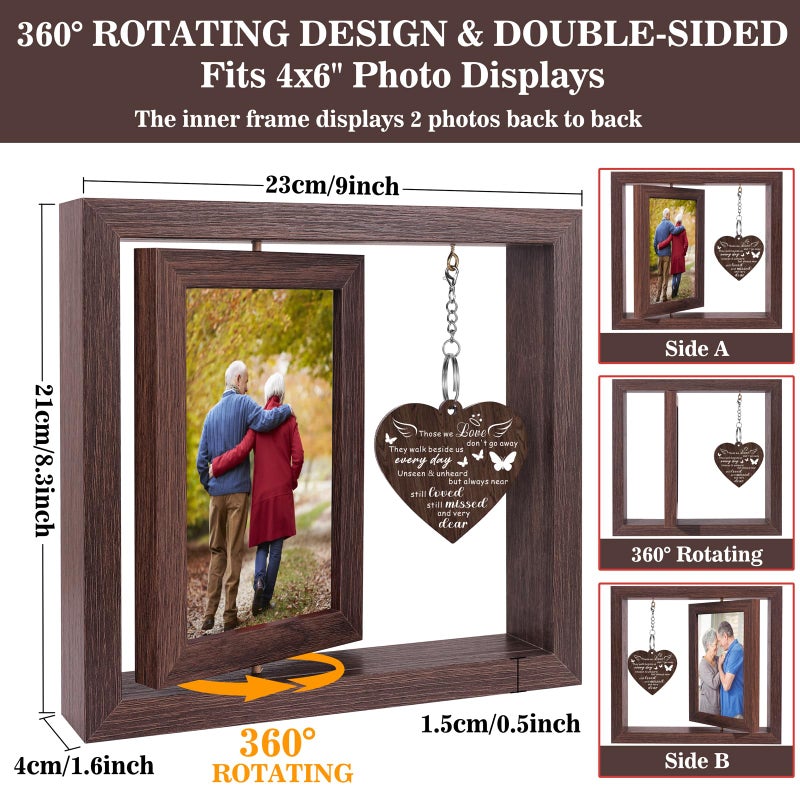 Boiveco Memorial Sympathy Gifts for Loss of Loved One, Memorial Gift for Loss of Mom Dad Picture Frame, Bereavement Remembrance Condolence Funeral Sentimental In Memory of Loved One Gifts, Display Two 4x6 Photos - Image 4