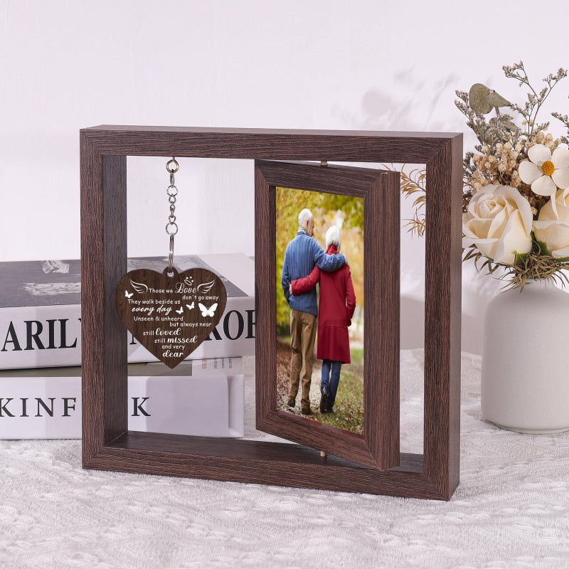 Boiveco Memorial Sympathy Gifts for Loss of Loved One, Memorial Gift for Loss of Mom Dad Picture Frame, Bereavement Remembrance Condolence Funeral Sentimental In Memory of Loved One Gifts, Display Two 4x6 Photos - Image 3