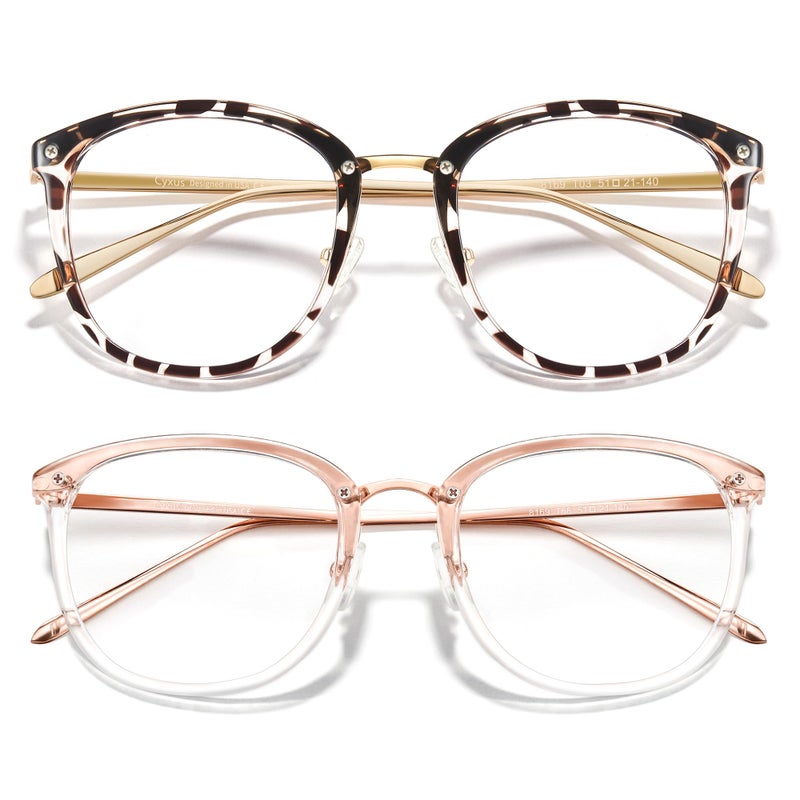 Cyxus 2 Pack Blue Light Glasses for Women, Anti Blue Light Eyeglasses for Woman Reduce Eye Fatigue Eyewear and Headaches - Image 1