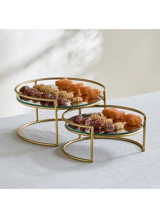 Home Box Nordic Metal 2-Piece Mirror Stand Set