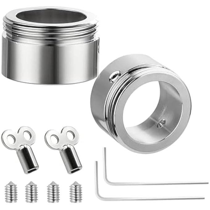 PACK OF 2 RADIATOR THERMOSTAT ADAPTERS NICKEL-PLATED BRASS M30 X 1.5 HEATING VALVE ADAPTER, THERMOSTAT ADAPTER WITH HEX KEY AND 2 BLEED KEYS FOR RA ADAPTER (WITHOUT STRIPS) - Image 2