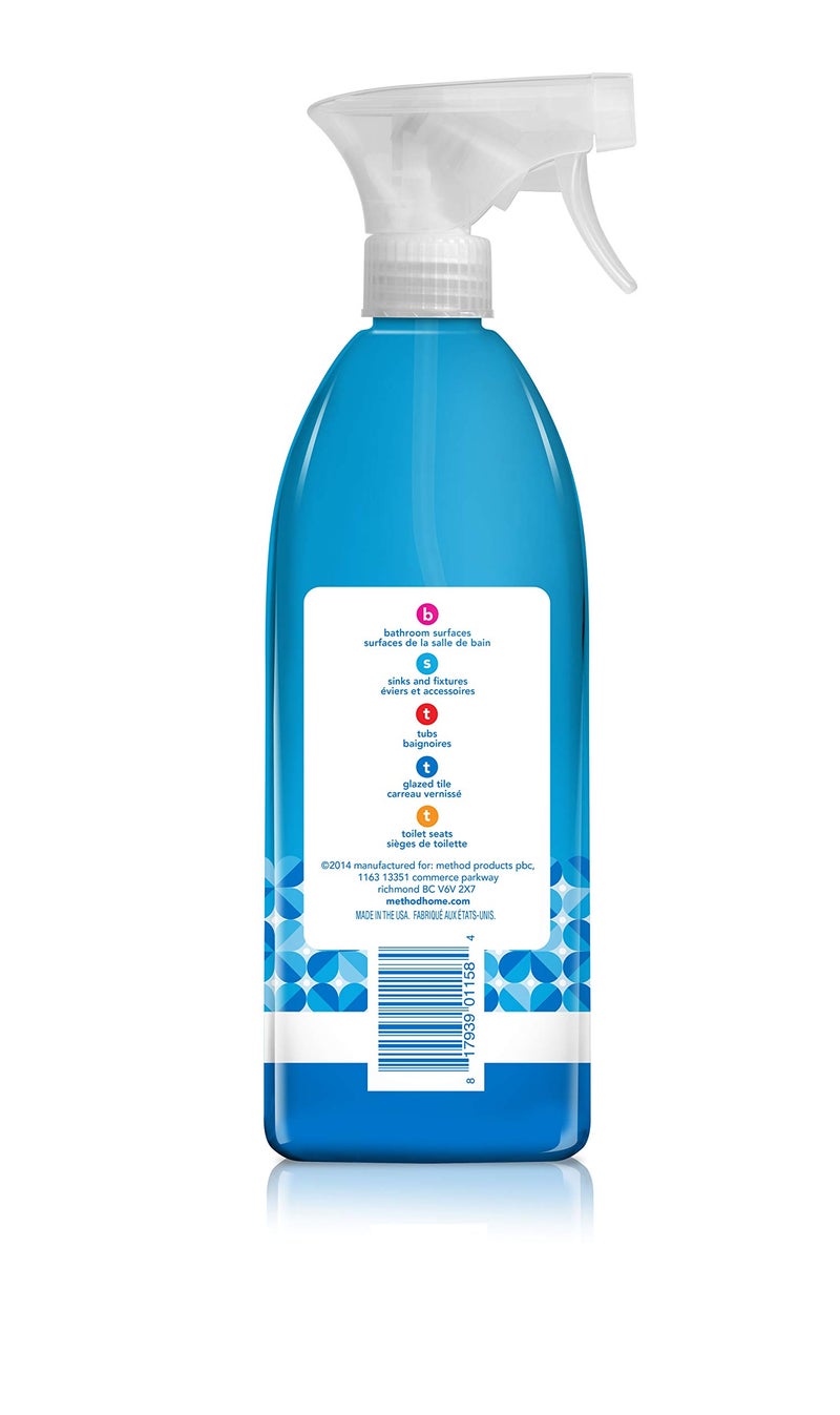 Method Antibacterial Bathroom Cleaner, Spearmint, Removes Mold + Mildew stains, 28 Fl Oz - Image 2