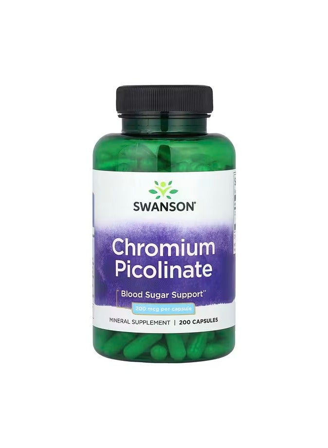 سوانسون‏, بيكولينات الكروم ، 200 مكجم ، 200 كبسولة