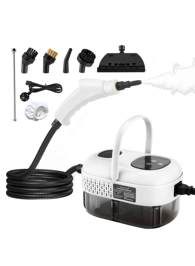 ايتي لايف منظف ​​بخاري، جهاز بخاري مضغوط بقوة ٢٥٠٠ واط للتنظيف، جهاز بخاري متعدد الاستخدامات للمنزل، منظف بخاري محمول، جهاز بخاري سريع التسخين للسيارة في ١٥ ثانية، منظف بخاري محمول للمطبخ والحمام والبلاط (أبيض) - Image 1