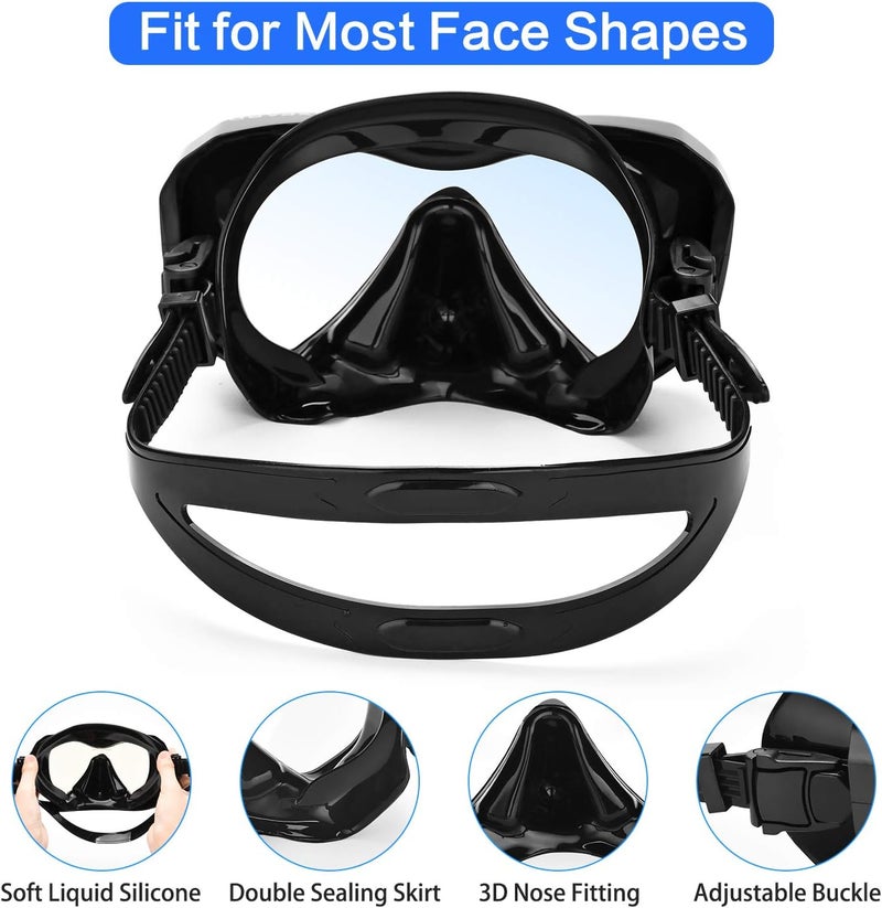 LUXPARD Snorkel Set, Anti-Fog Panoramic View Snorkel Mask and Anti-Leak Dry Snorkel Tube, Snorkeling Gear for Adults, Snorkel Kit Bag Included - Image 5