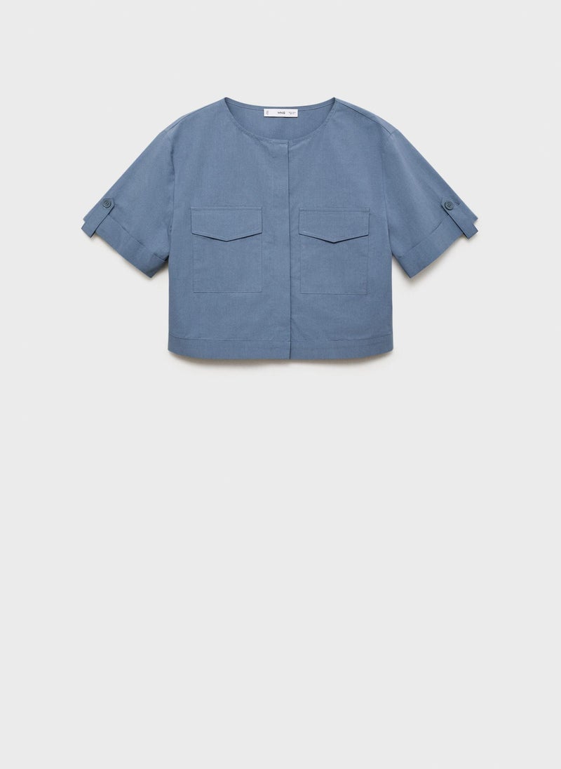 MANGO Allegra-H Pocket Detailed Top  - Image 5