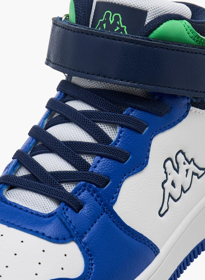 Kappa Boys' Colourblock Hight Cut Sneakers with Hook and Loop Closure
