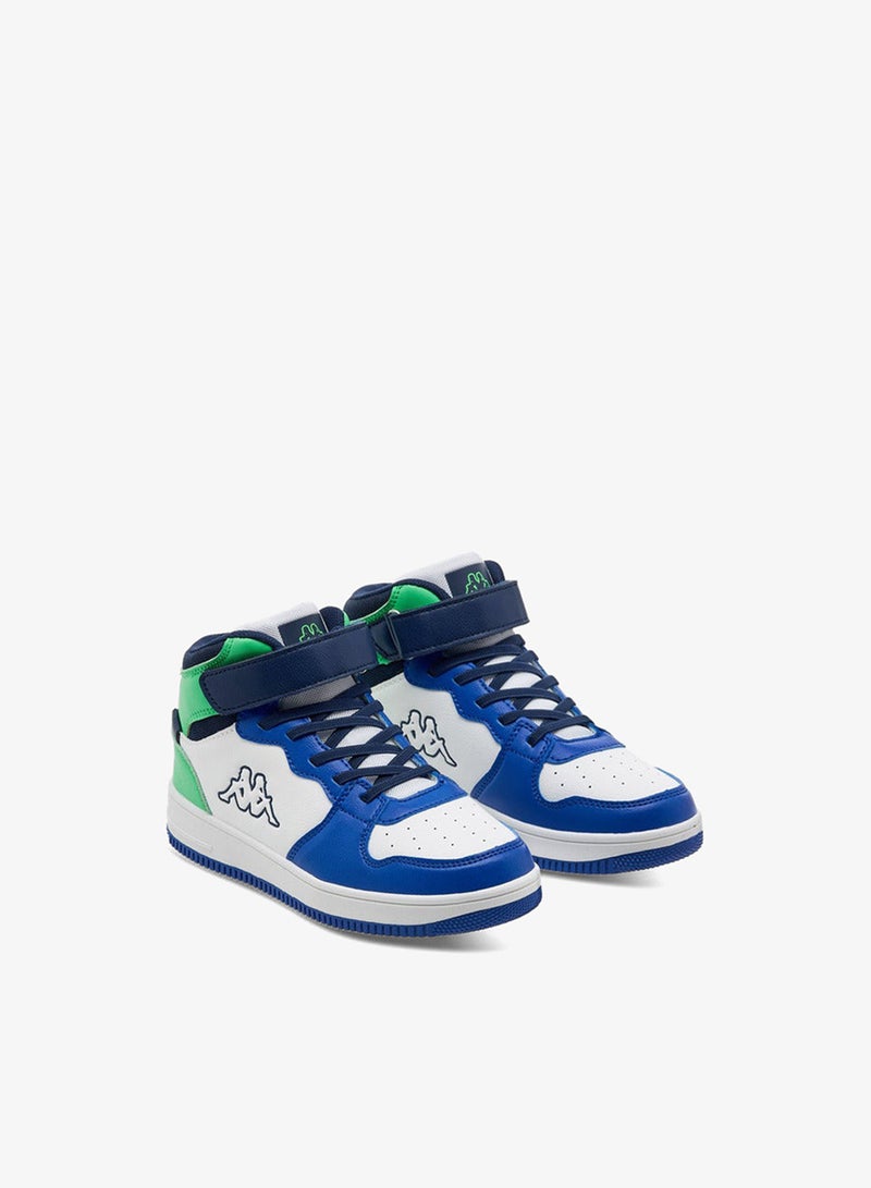 كابا سنيكرز أولاد بألوان متداخلة وقصة عالية مع إغلاق بشريط لاصق - Image 1