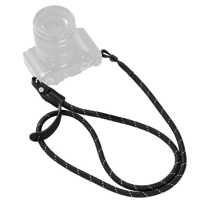 SMALLRIG Camera Neck Shoulder Strap Adjustable Braided Camera Shoulder Strap with ORing and Leather Neck Pad for DSLR or Mirrorless Camera Black 4882 - Image 2