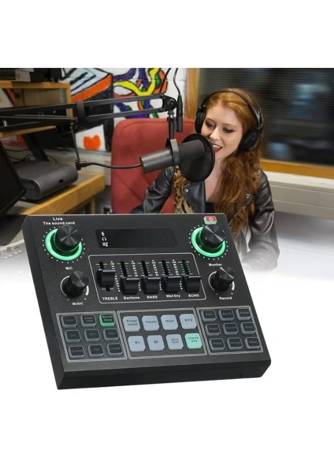 Gravity V9 Sound Card ‚Äì Professional Bluetooth Accompaniment Mixer with Dynamic Sound Effects for Studio-Quality Recording, Broadcasting, and Network Singing on Phones and Laptops ‚Äì Portable Audio Interface for Podcasters, Streamers & Musicians - Image 3