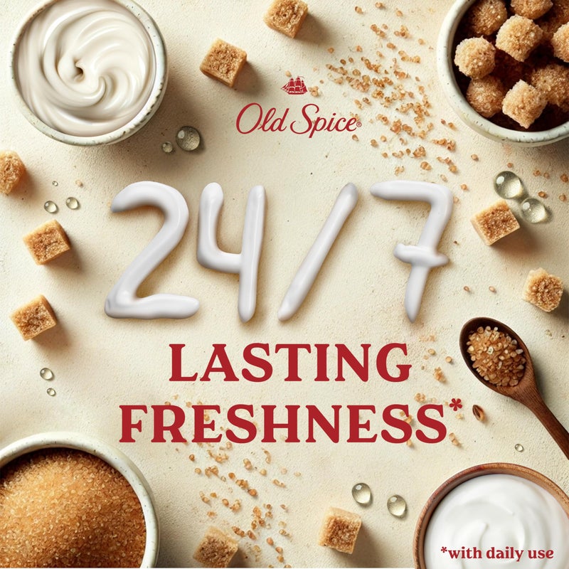 Old Spice GentleMan's Aluminum Free Dry Feel Deodorant for Men, 24/7 Lasting Freshness, Gentle on Skin with Skin Conditioners, Brown Sugar + Cocoa Butter Scent, 3.0 oz - Image 3