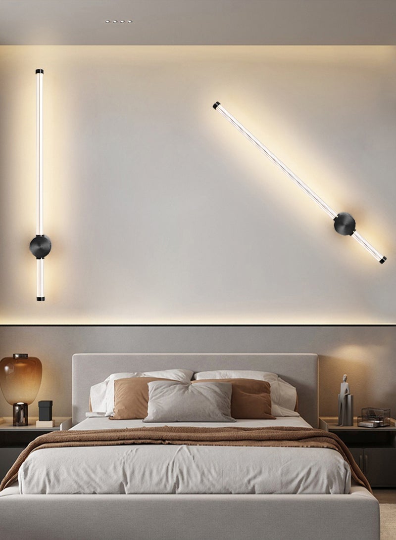 لوبيتيز (الضوء الطبيعي 3500K-75CM-Rotate) أضواء الجدار الحديثة الأجهزة المنزلية النمط الشمالي طويلة اللوم ديكور المنزل غرفة النوم غرفة الطعام التلفزيون جدار الإضاءة ، مصباح الجدار ، تدور  - Image 4