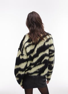 TOPSHOP Knitted Fluffy  Crew Neck Jumper  - Image 2