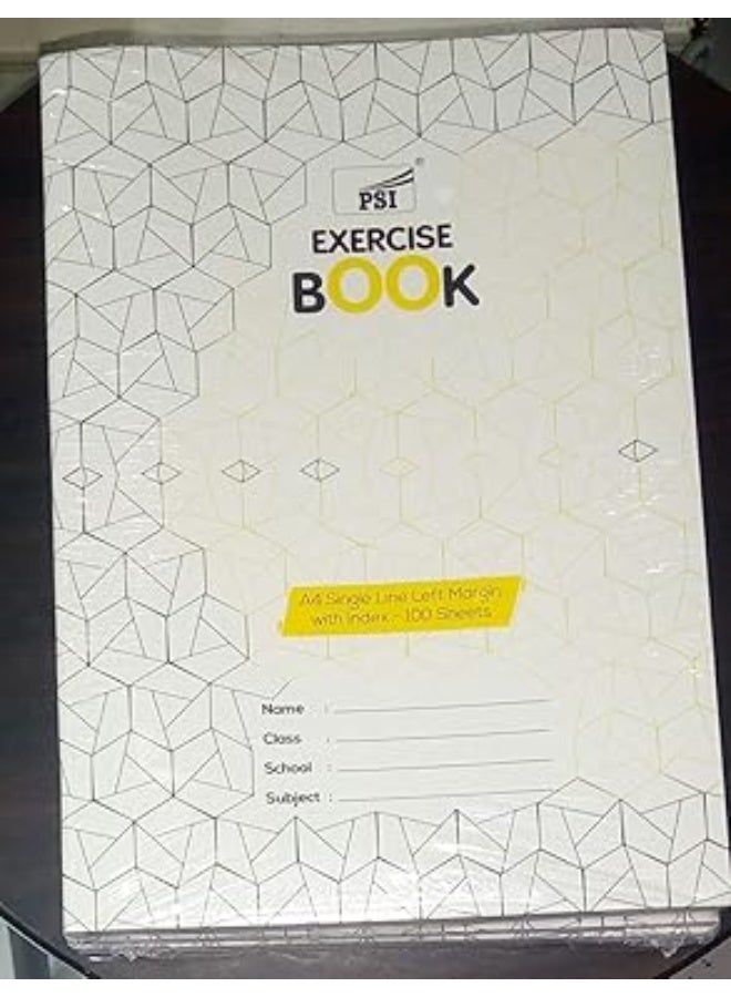 Psi دفتر تمارين مع هامش وفهرس A4، 100 ورقة - Image 1