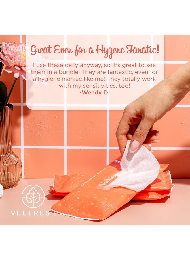VeeFresh VeeDaily VeeGentle Intimate Wash VeeWipes ACV Sensitive Vee Bundle Apple Cider Vinegar Infused Female Wipes for Women Natural Feminine Wash for Sensitive Vees - Image 5
